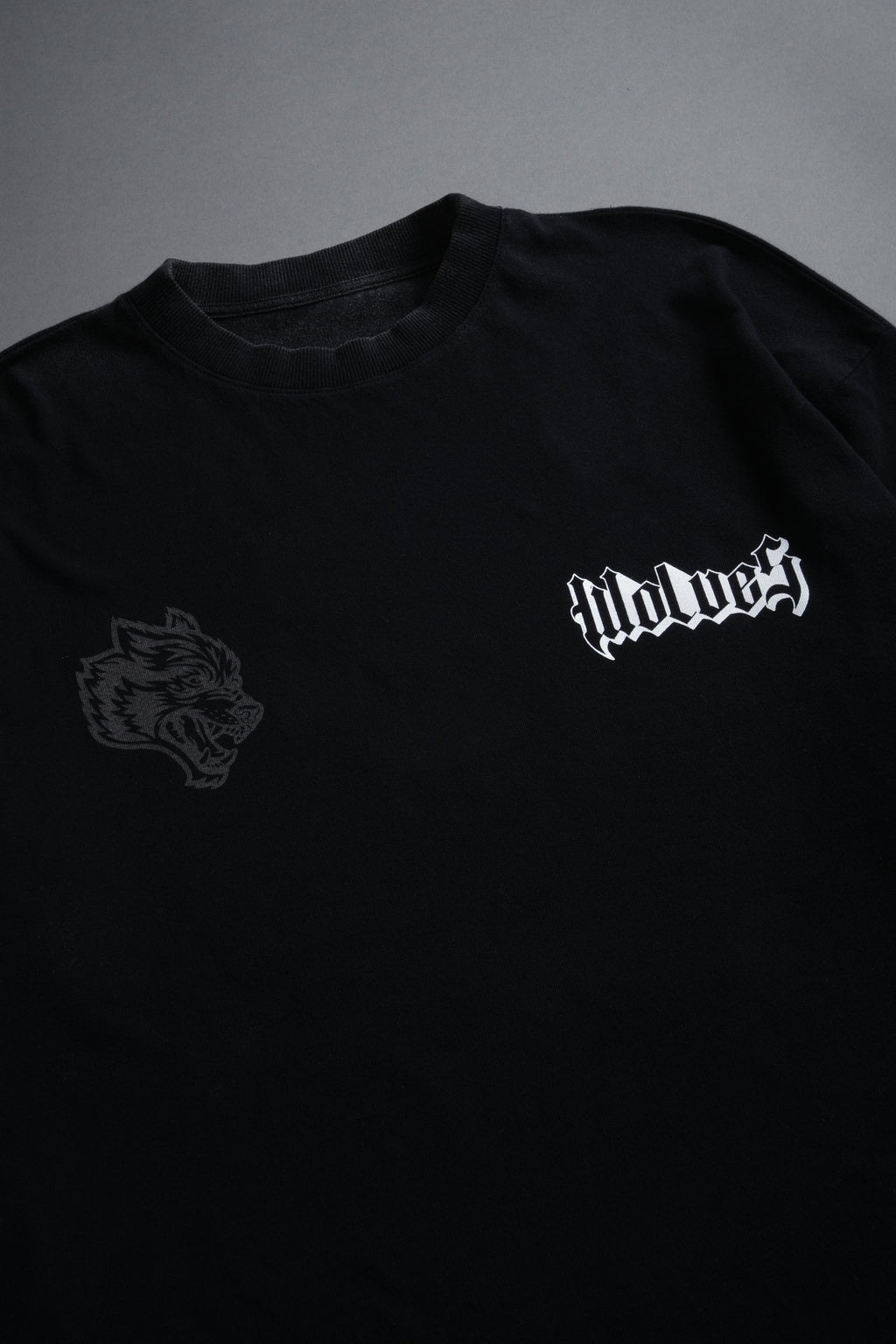 Wlvs Fire Premium Oversized Tee in Black — imagem 9