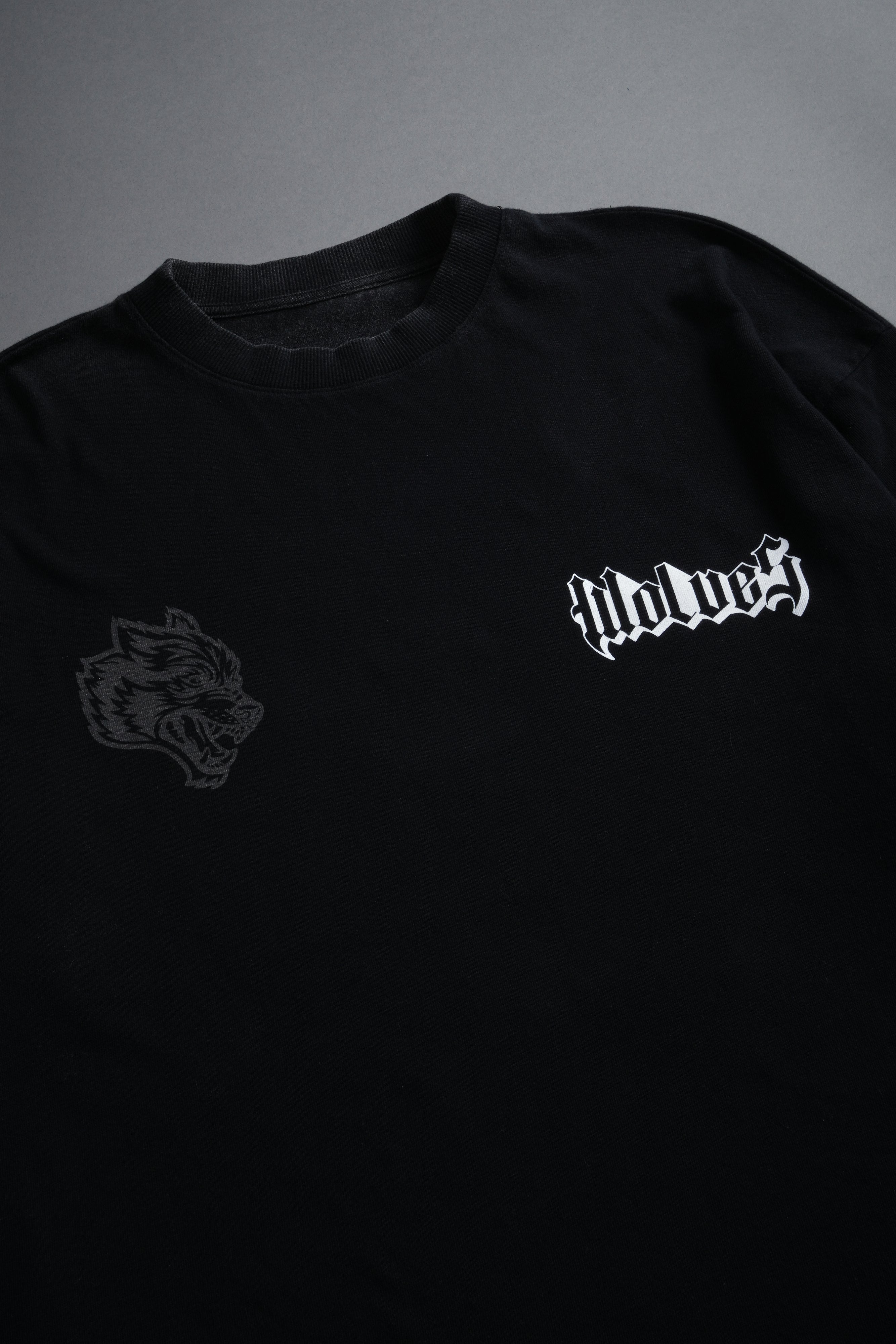 Wlvs Fire Premium Oversized Tee in Black — imagem 9