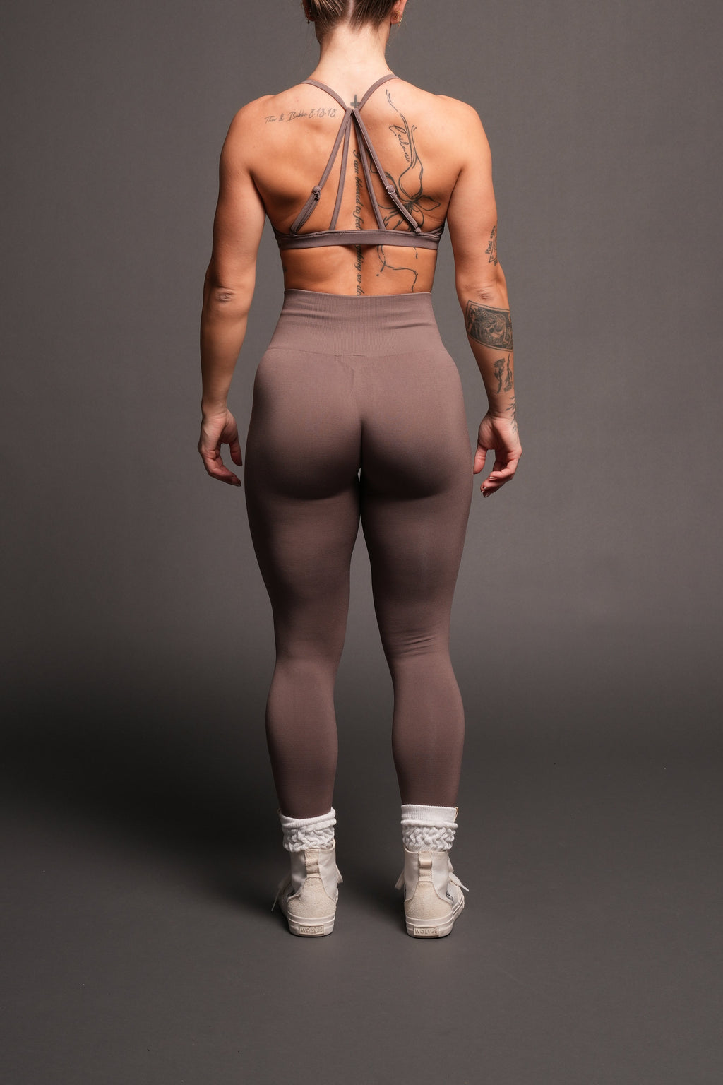 Dual Everson Seamless Leggings In Mojave Brown - imagem 4