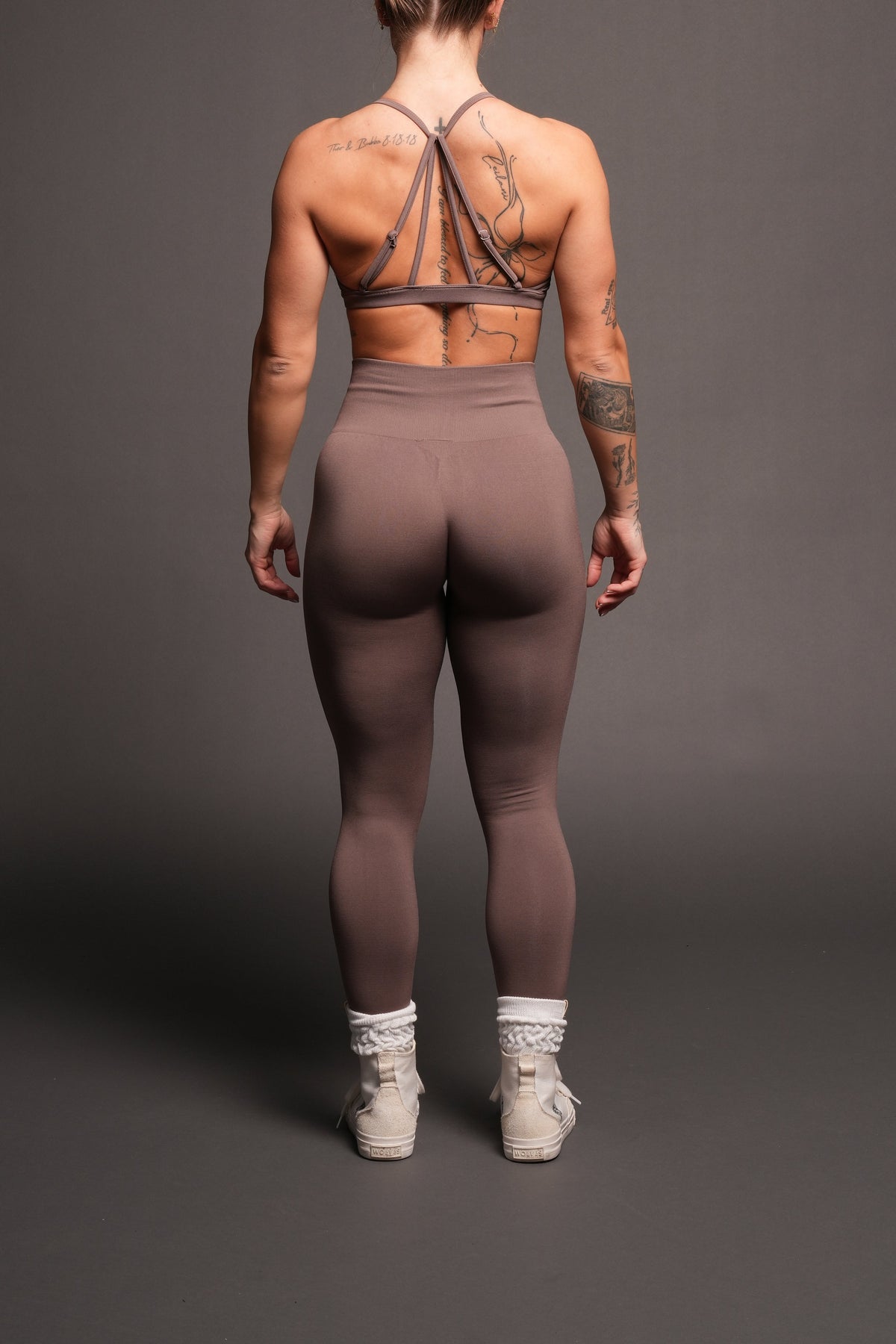 Dual Everson Seamless Leggings In Mojave Brown - imagem 4