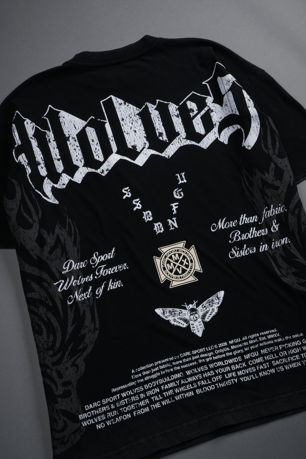 Wlvs Fire Premium Oversized Tee in Black — imagem 10