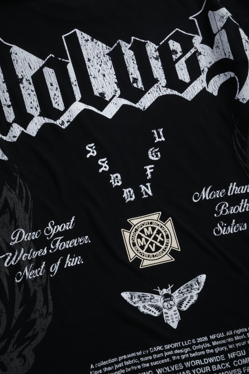 Wlvs Fire Premium Oversized Tee in Black — imagem 11