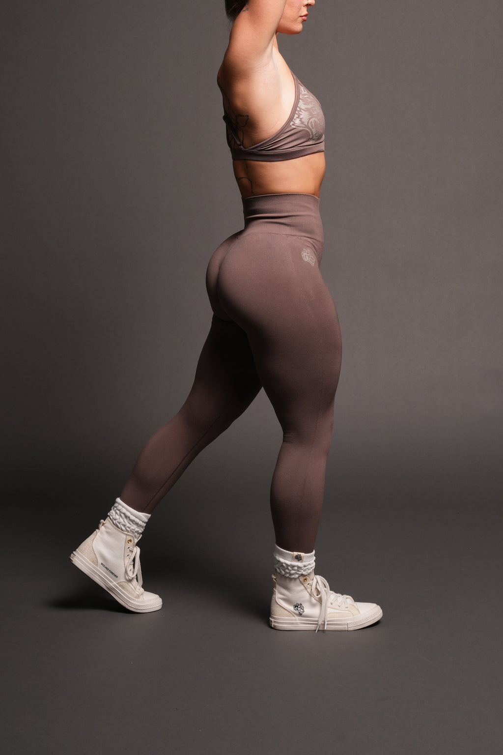 Dual Everson Seamless Leggings In Mojave Brown - imagem 6