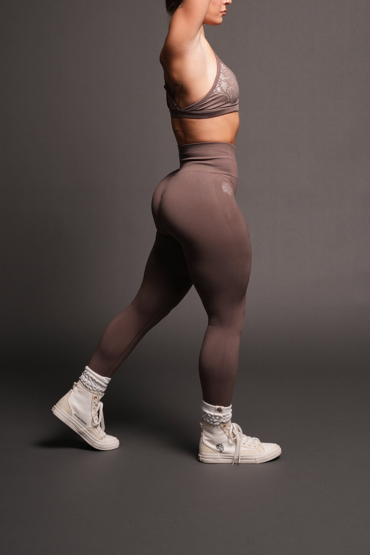 Dual Everson Seamless Leggings In Mojave Brown - imagem 6