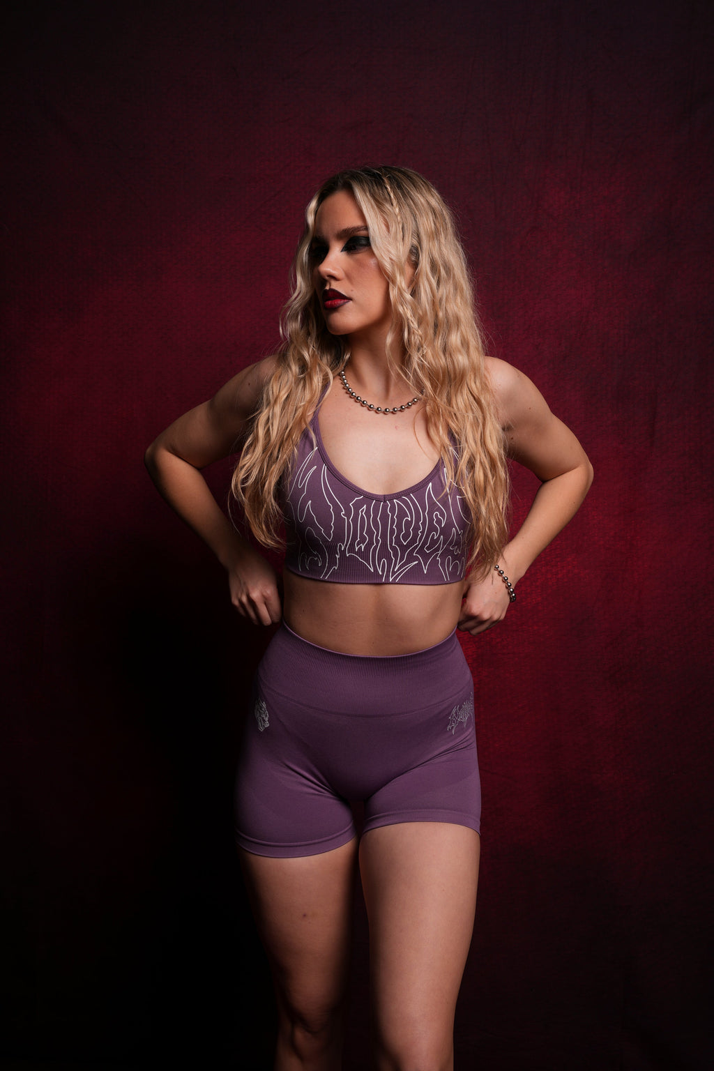 Hesh Forever "Everson Seamless" Sports Bra in Darc Violet — imagem 6