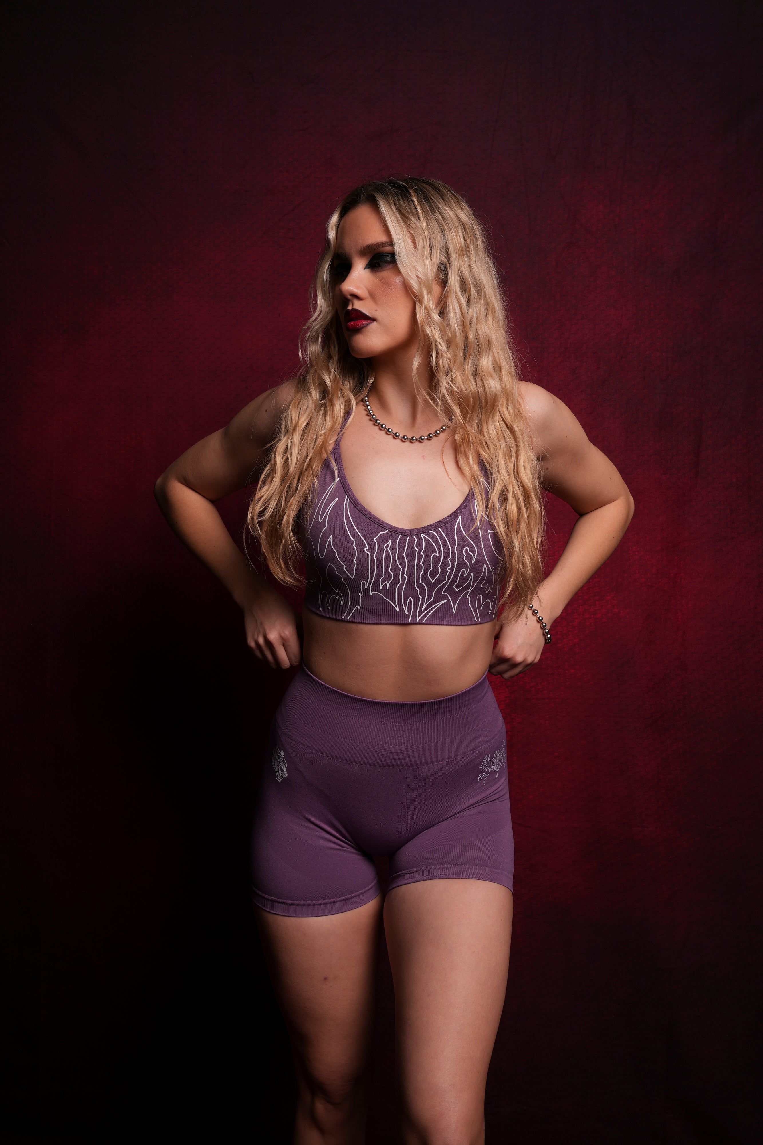 Hesh Forever "Everson Seamless" Sports Bra in Darc Violet — imagem 6