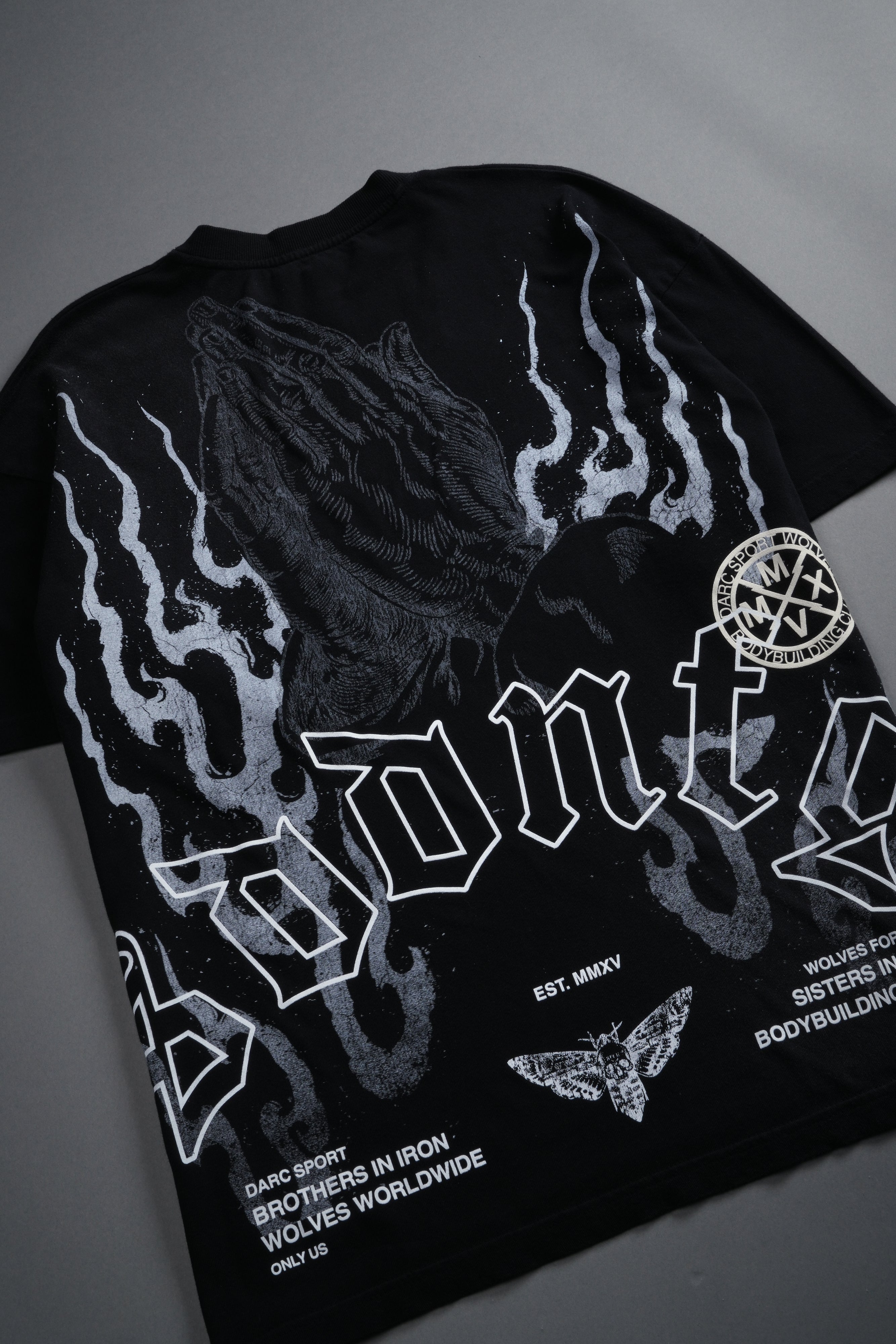 Our Sacrifice Premium Oversized Tee in Black Sun Fade — imagem 10