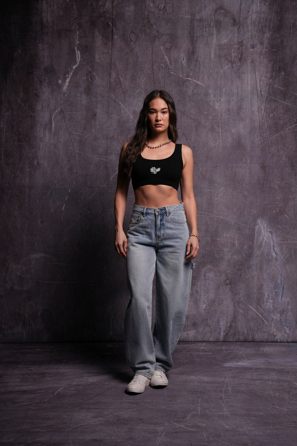 Roses While We're Here Wellness Bra in Black — imagem 5