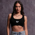 Roses While We're Here Wellness Bra in Black — imagem 1