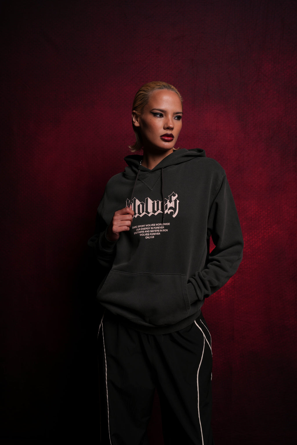 Never Back Down "Dakota" Hoodie in Wolf Gray — imagem 2