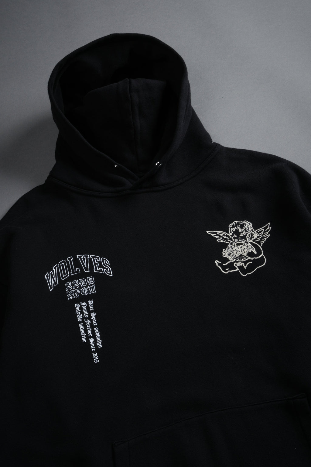 Wolves Club Cherub Pierce Hoodie in Black - imagem 9