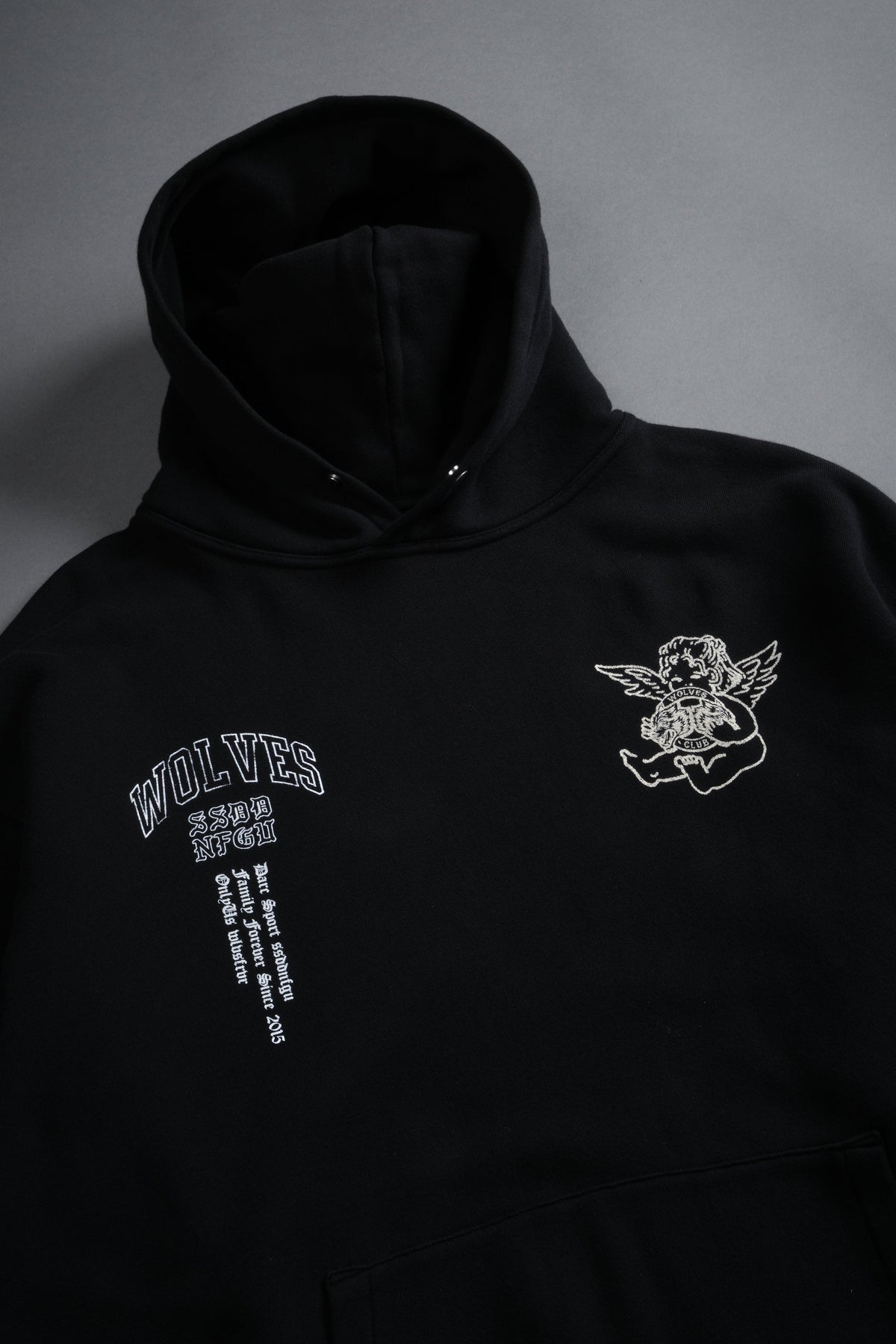 Wolves Club Cherub Pierce Hoodie in Black - imagem 9