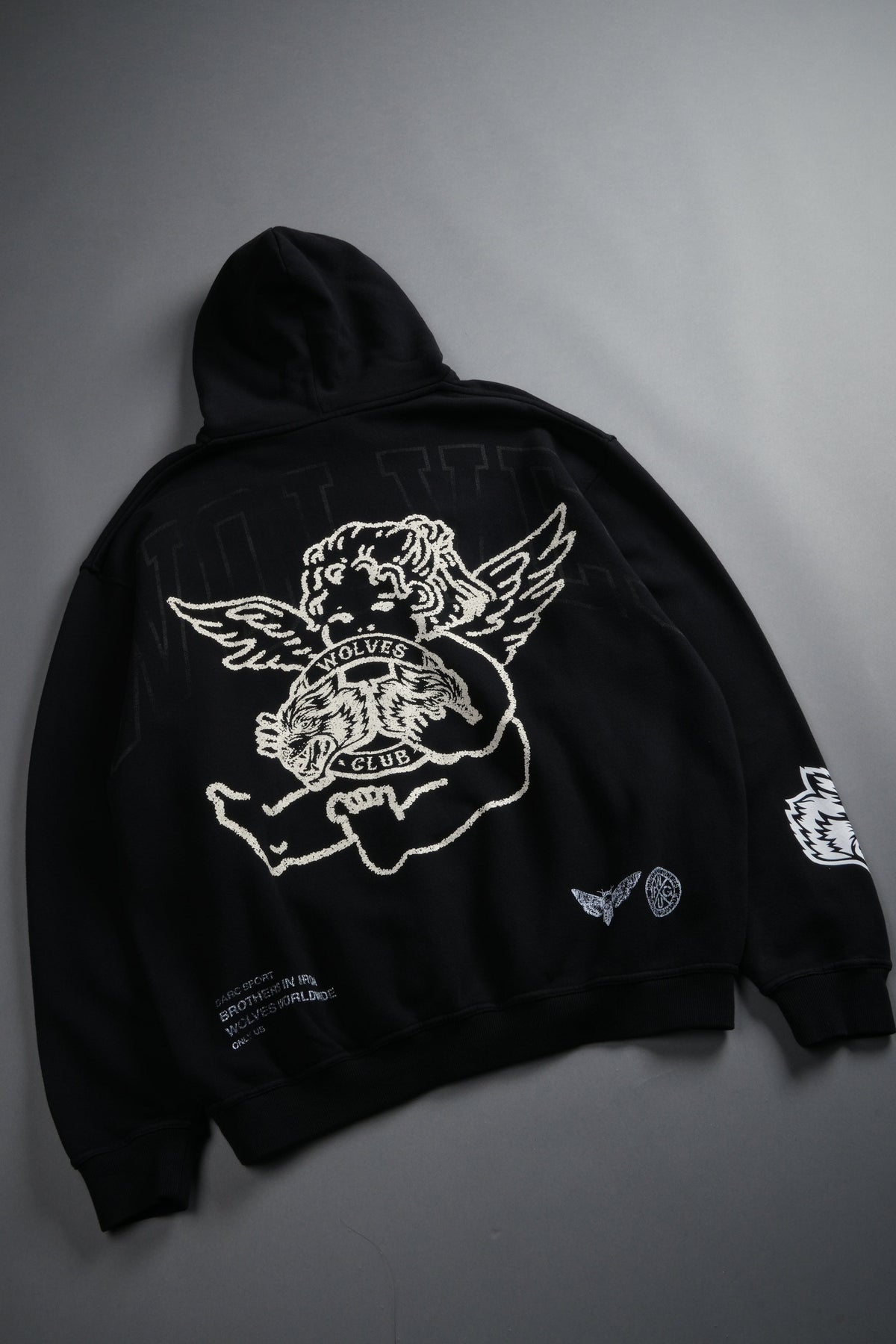 Wolves Club Cherub Pierce Hoodie in Black - imagem 12