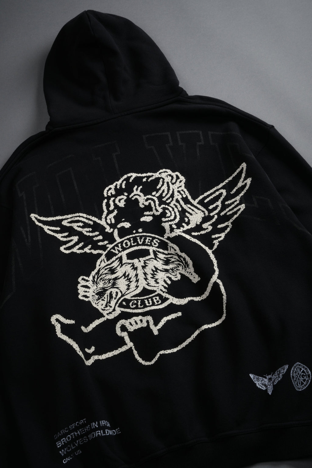 Wolves Club Cherub Pierce Hoodie in Black - imagem 13