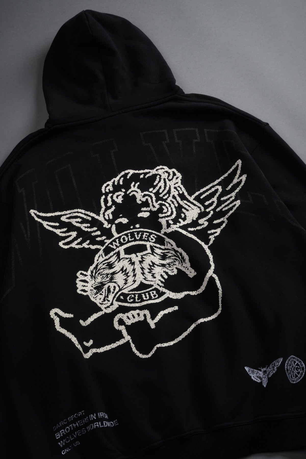 Wolves Club Cherub Pierce Hoodie in Black - imagem 13