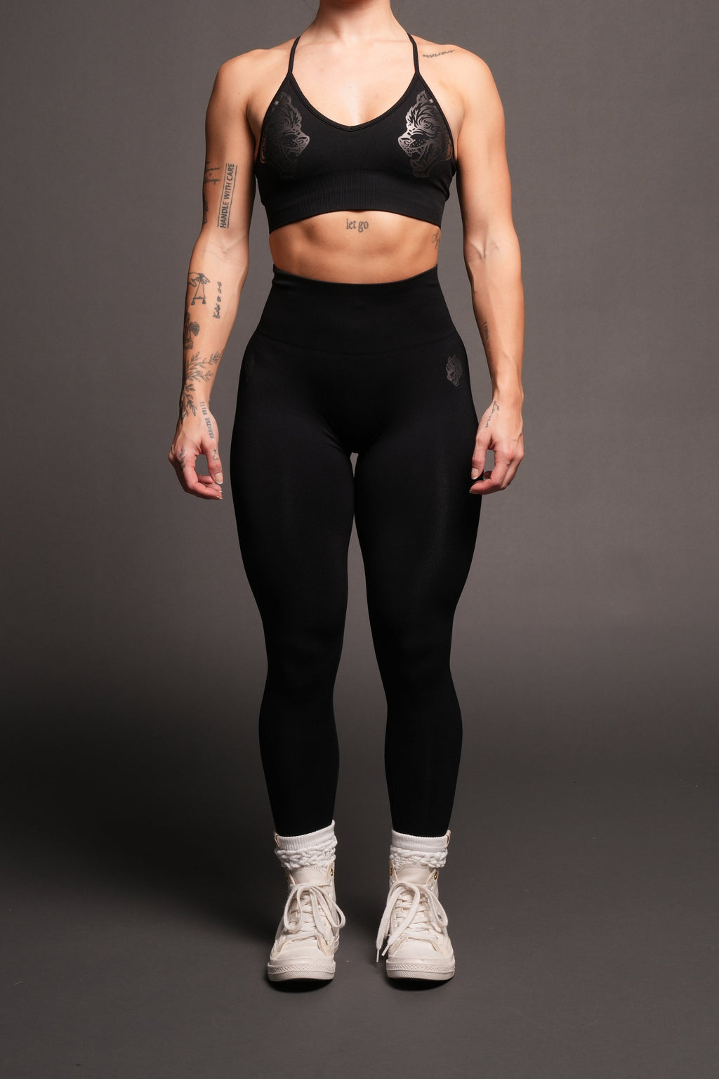 Dual Everson Seamless Leggings In Black - imagem 1