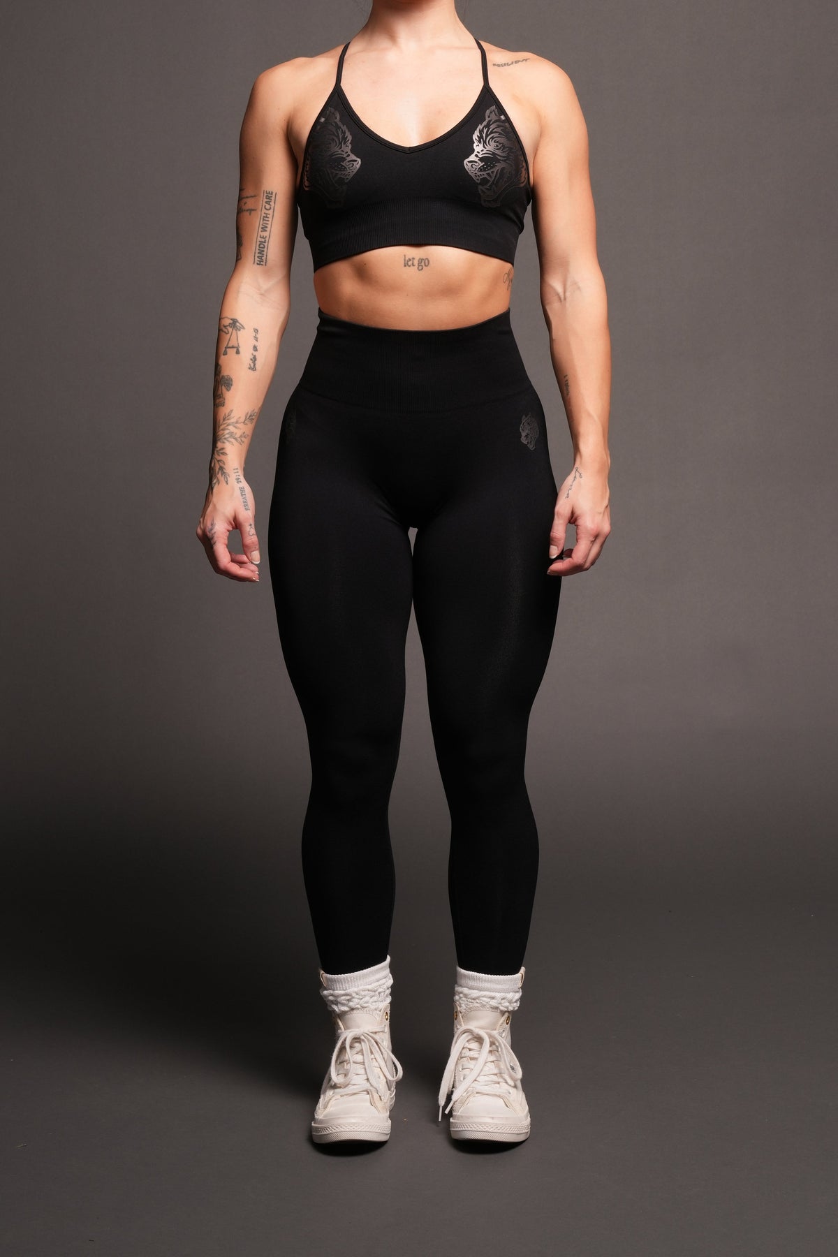 Dual Everson Seamless Leggings In Black - imagem 1