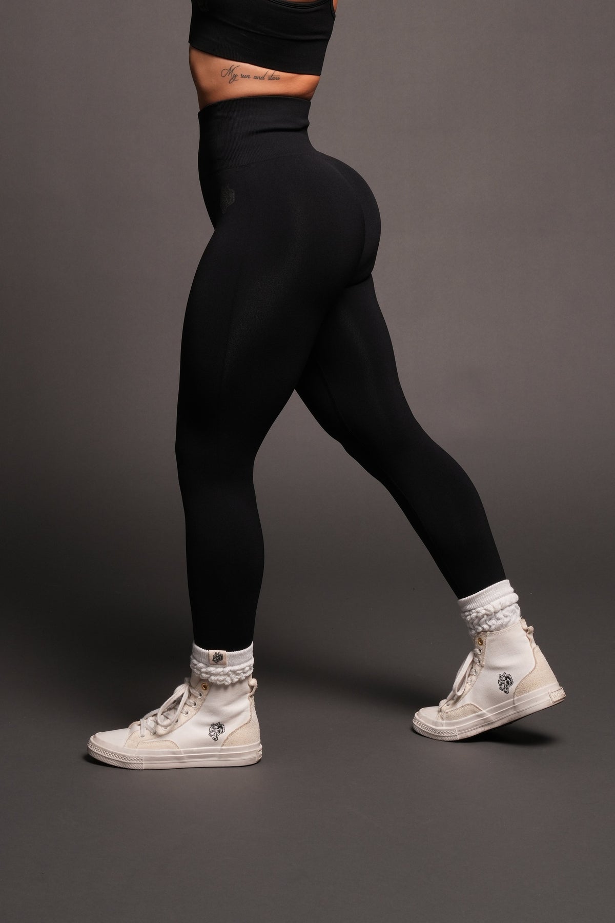 Dual Everson Seamless Leggings In Black - imagem 3