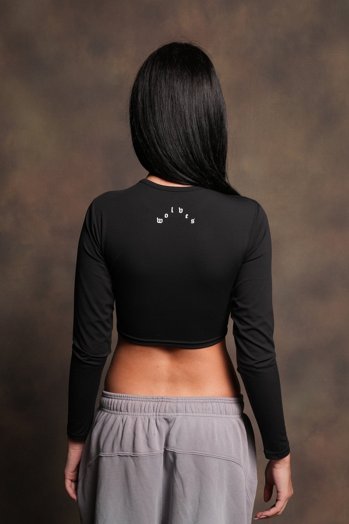 She Wolf Pyramid Energy Ls Top In Black