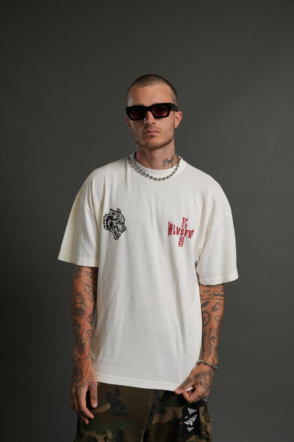 Born Darc "Premium" Oversized Tee in Cream — imagem 2