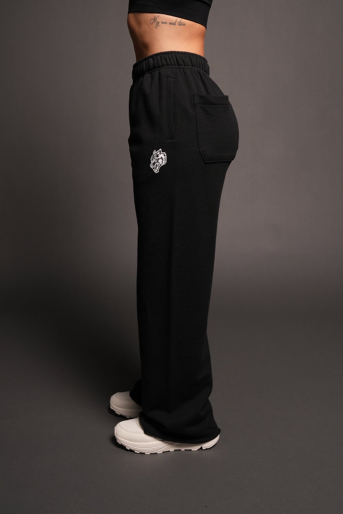 Dual Yara Pleated Sweat Pants In Black - imagem 2