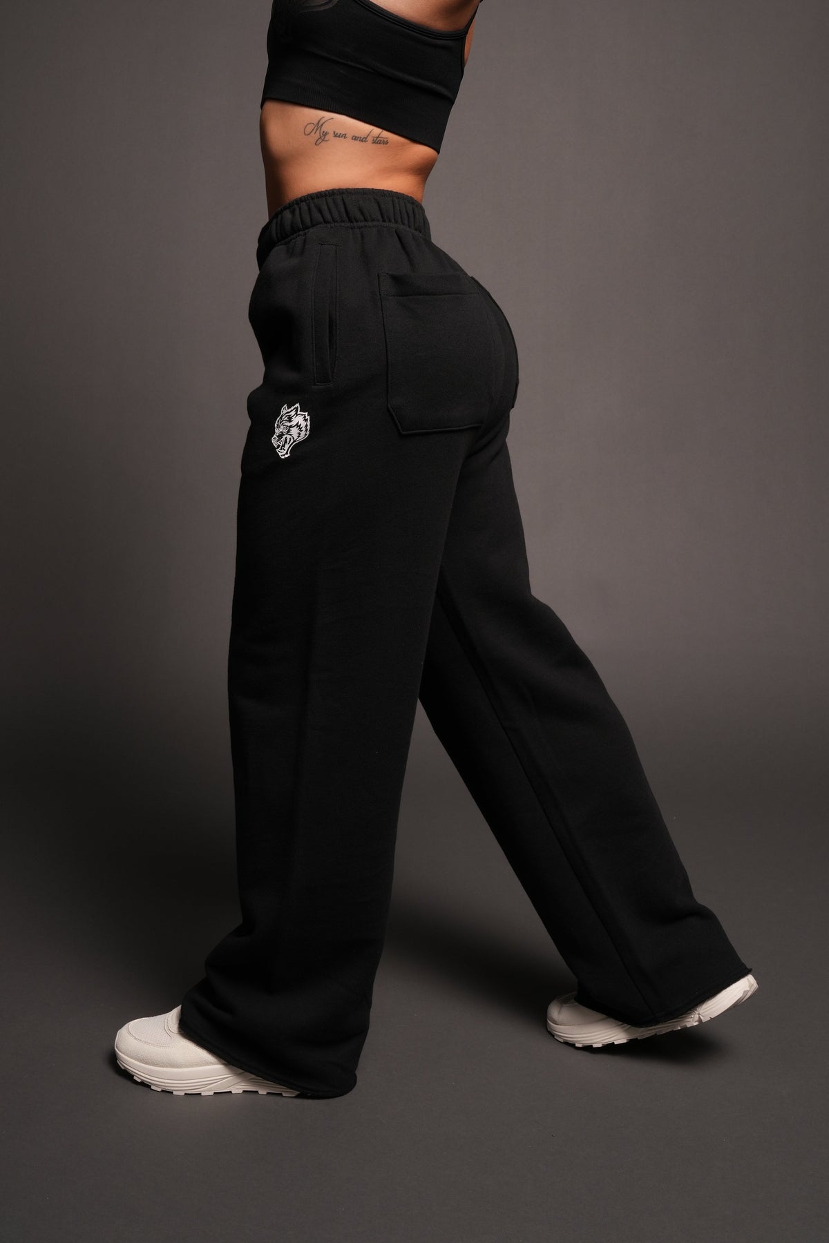 Dual Yara Pleated Sweat Pants In Black - imagem 3