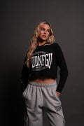 SSDDNFGU FRVR "Premium" Cropped L/S Tee in Black — imagem 1
