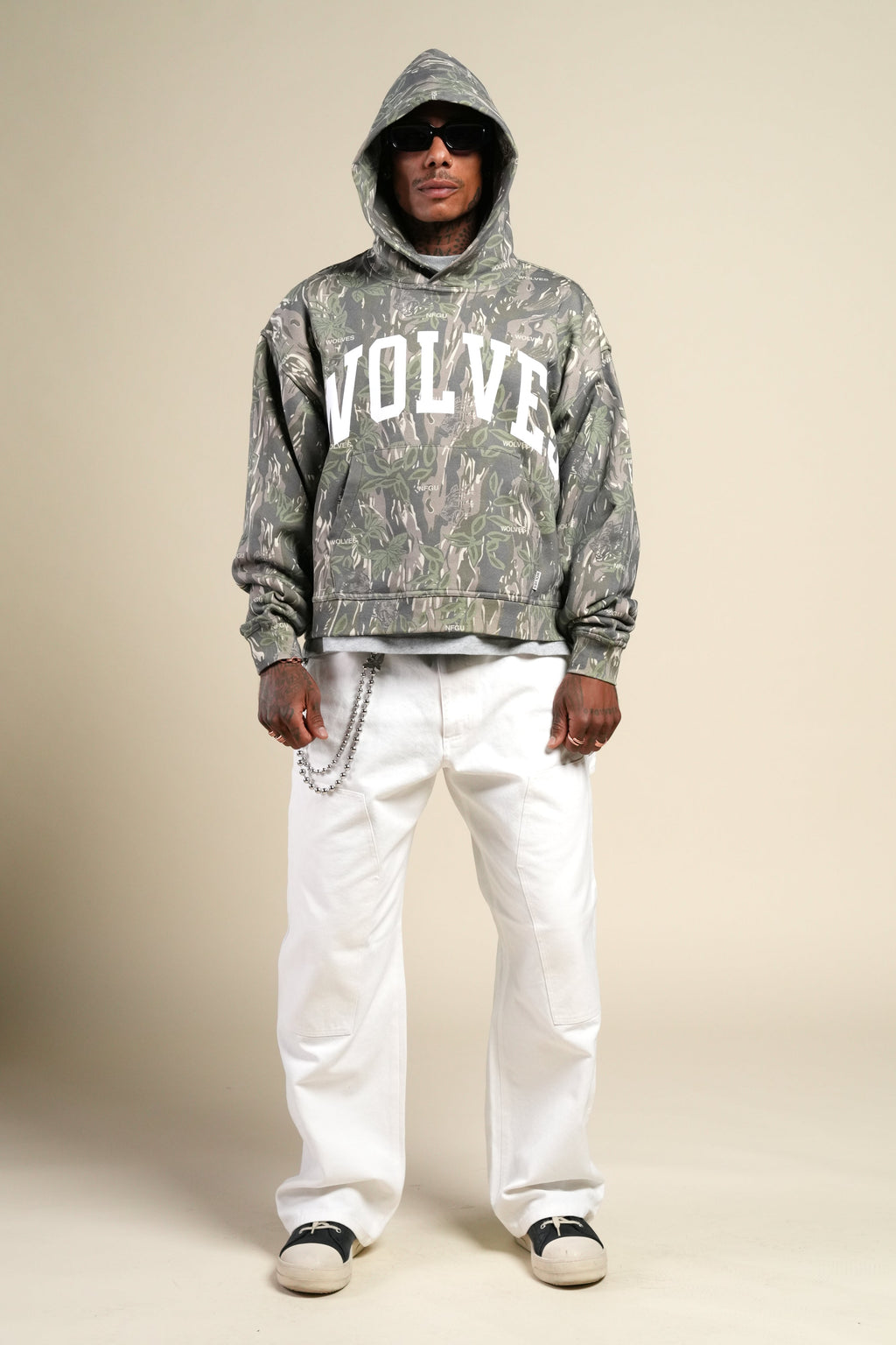 Only Loyalty Box Cut "Pierce" Hoodie in Norse Camo — imagem 15