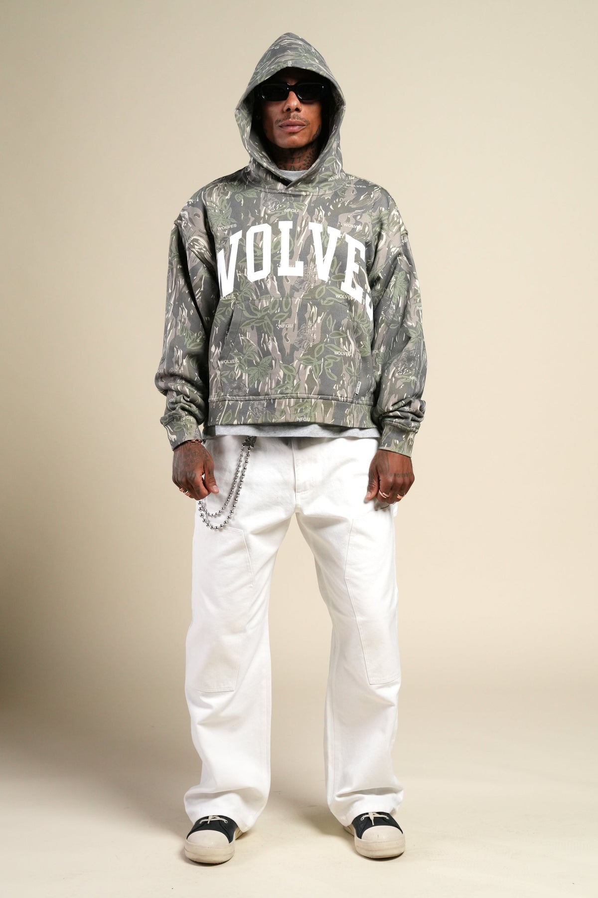 Only Loyalty Box Cut "Pierce" Hoodie in Norse Camo — imagem 15