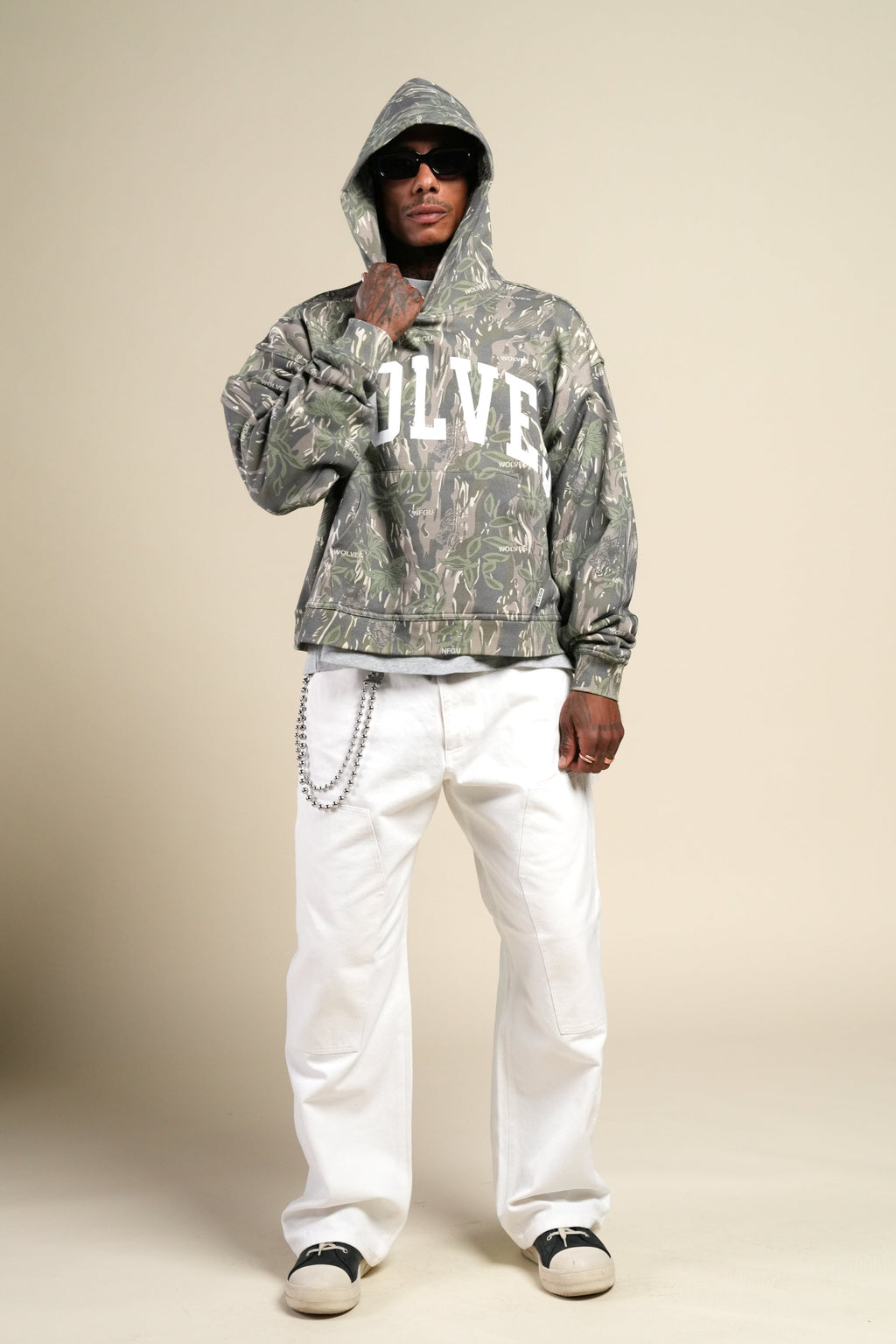 Only Loyalty Box Cut "Pierce" Hoodie in Norse Camo — imagem 5