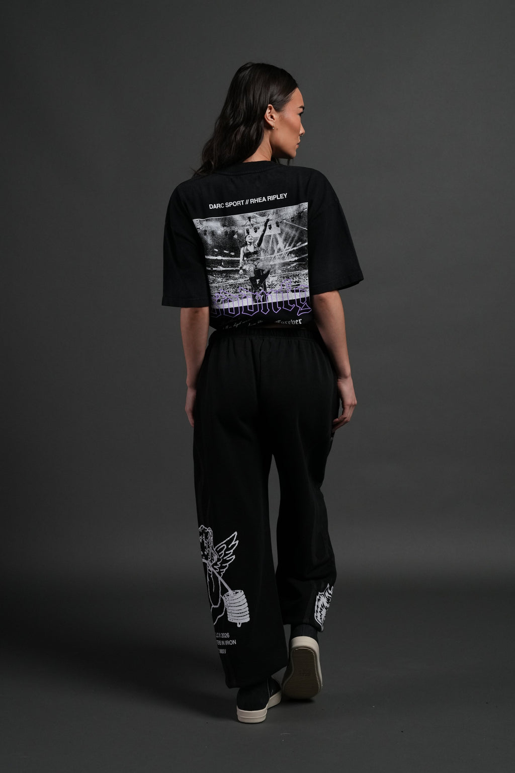 Rhea Forever Grunge Tee in Black Drift Wash — imagem 6