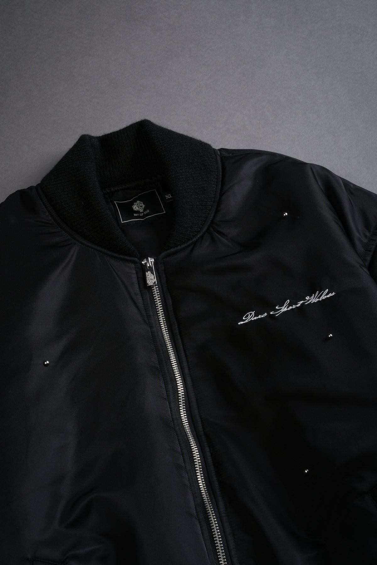 Studded Darc Sport Wolves Remy Bomber Jacket in Black - imagem 11