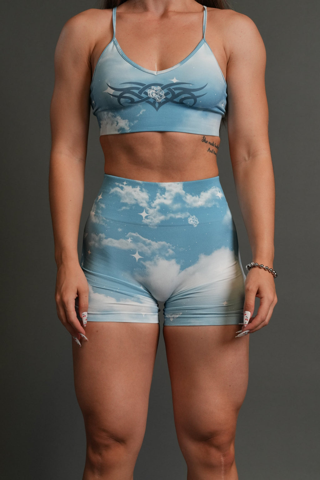 Dual Finite Code Everson Seamless "Training" Shorts in Greek Stone Starry Sky — imagem 2