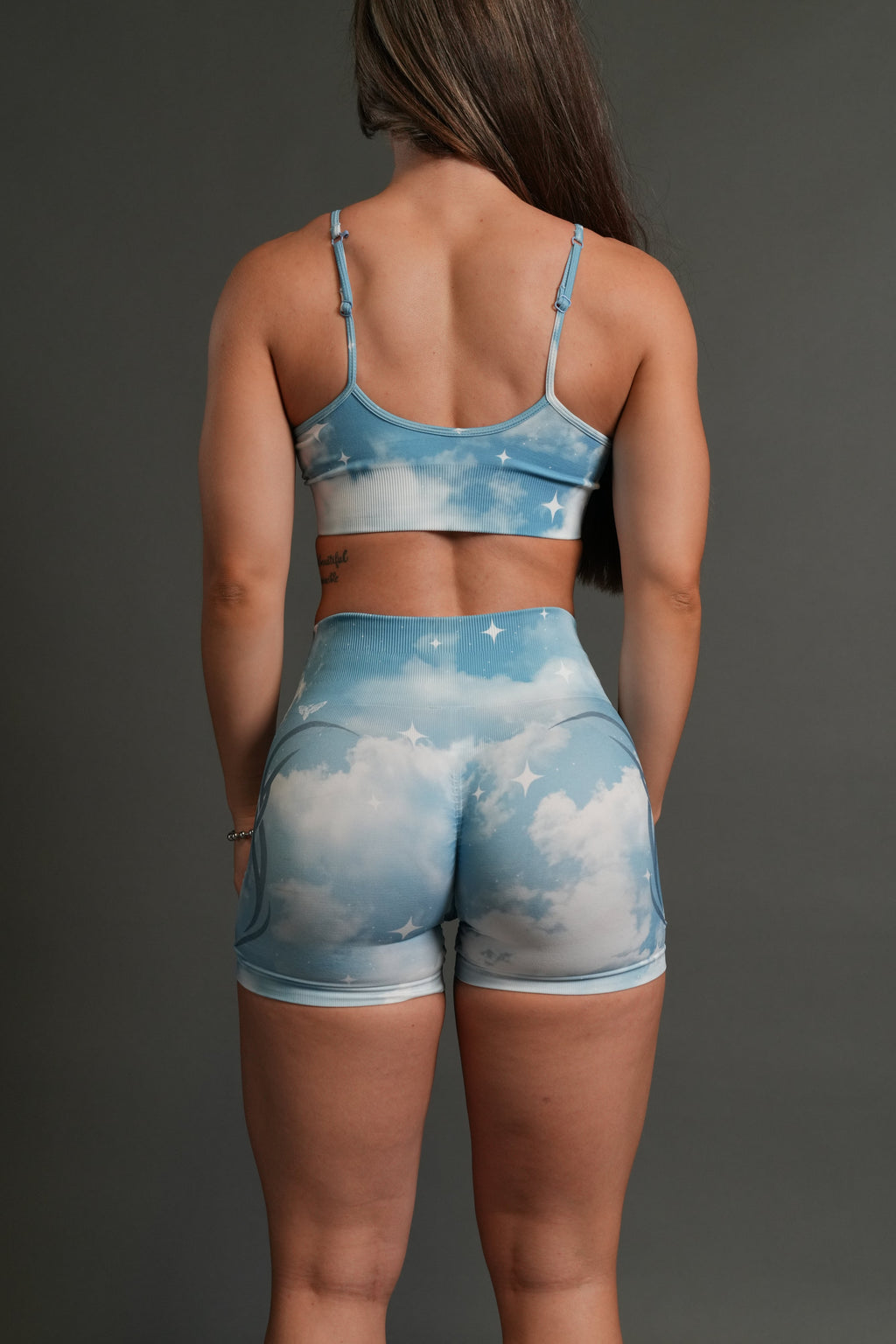 Dual Finite Code Everson Seamless "Training" Shorts in Greek Stone Starry Sky — imagem 5