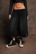 Dual Wolf She Capri Sweat Pants In Black Super Sun Fade
