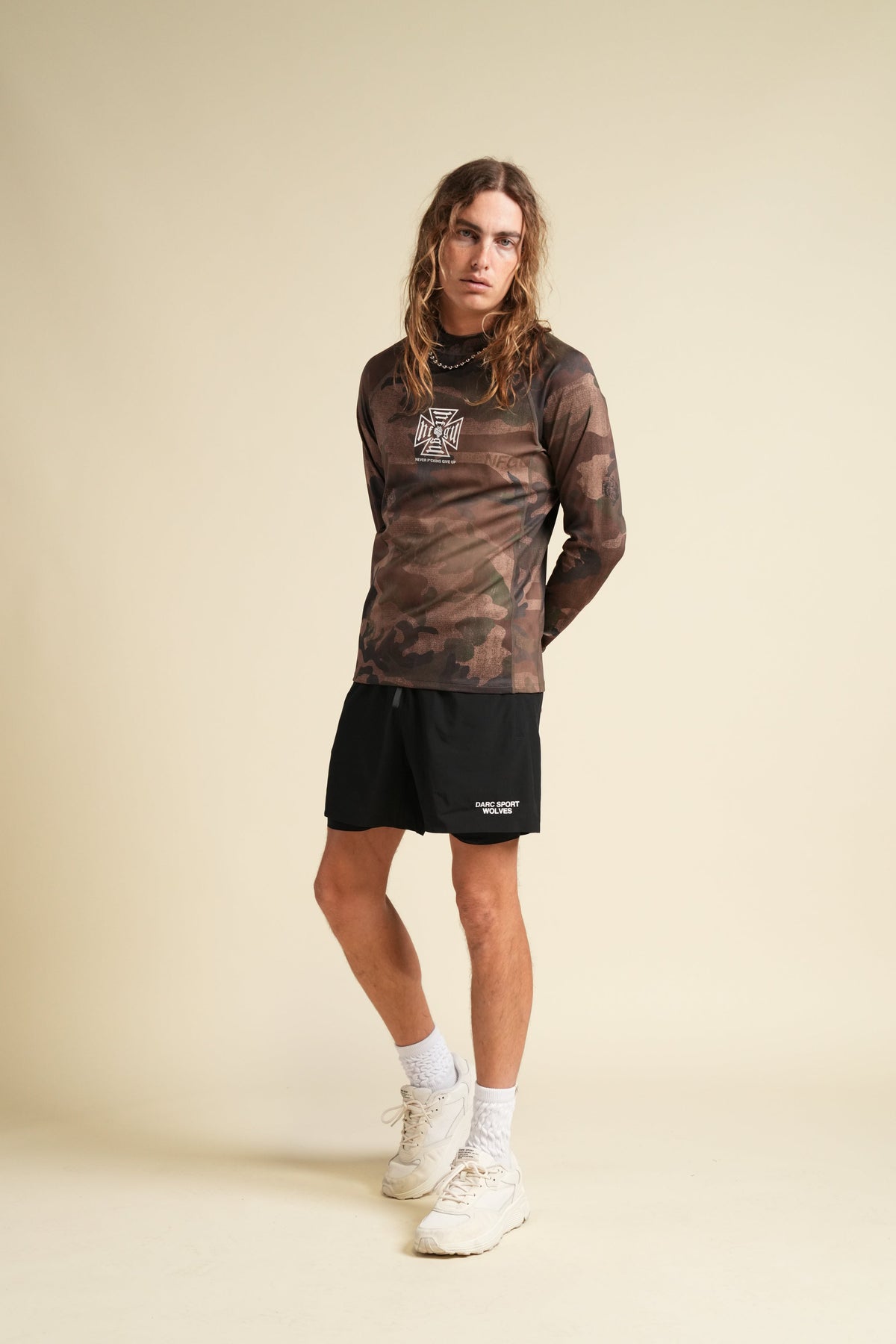 Core Chopper Rash Guard in Ohana Woodland Camo — imagem 5