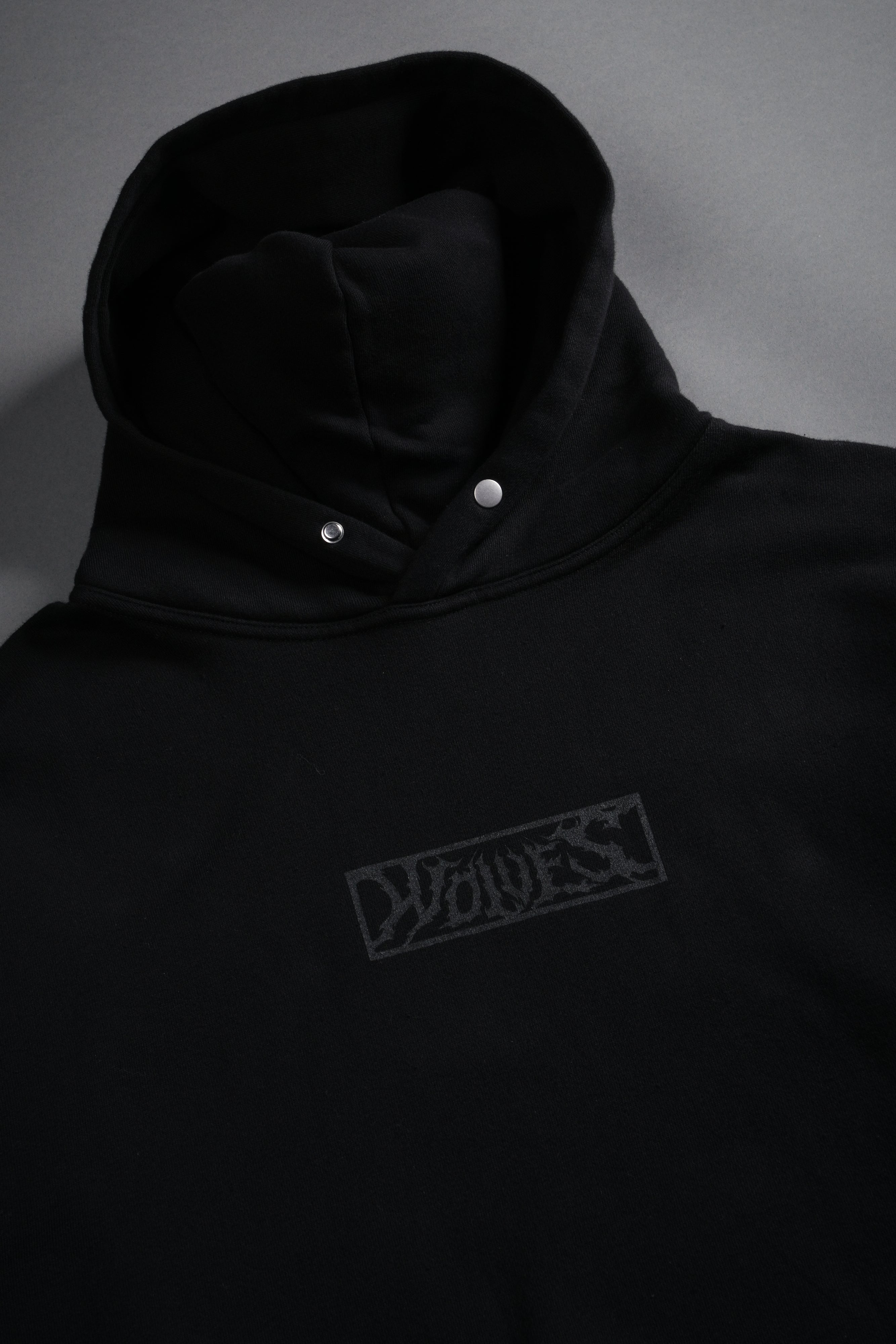 Punisher "Box Cut" Pierce Hoodie in Black