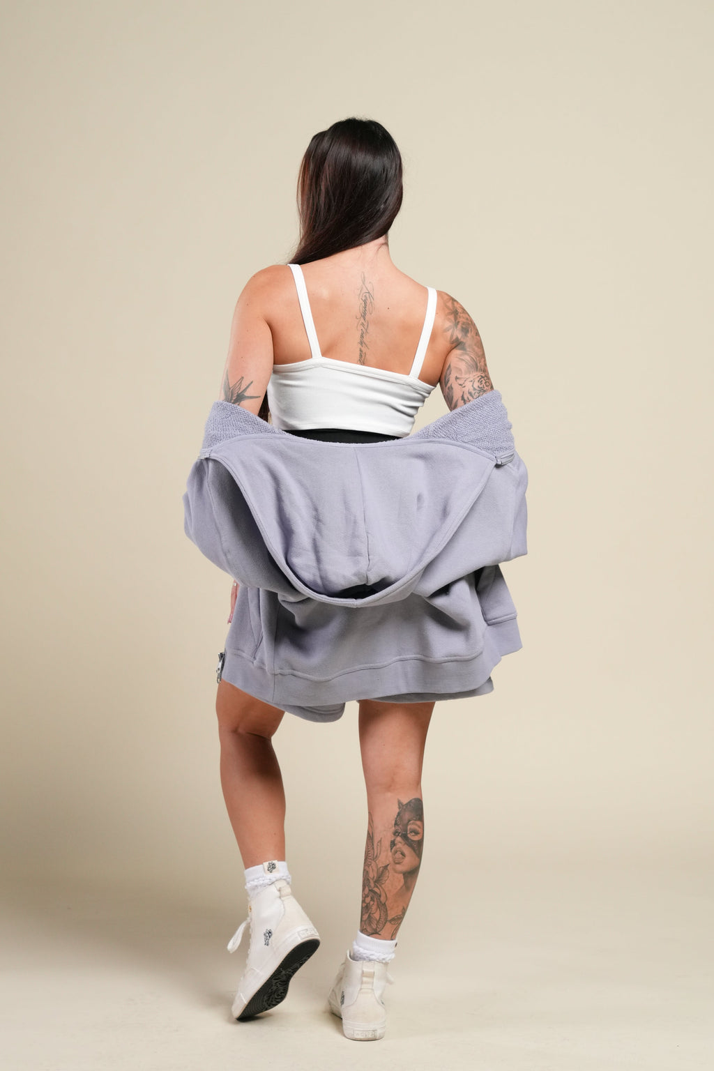 She Premium Oversized Sweat Shorts in Sport Gray — imagem 8