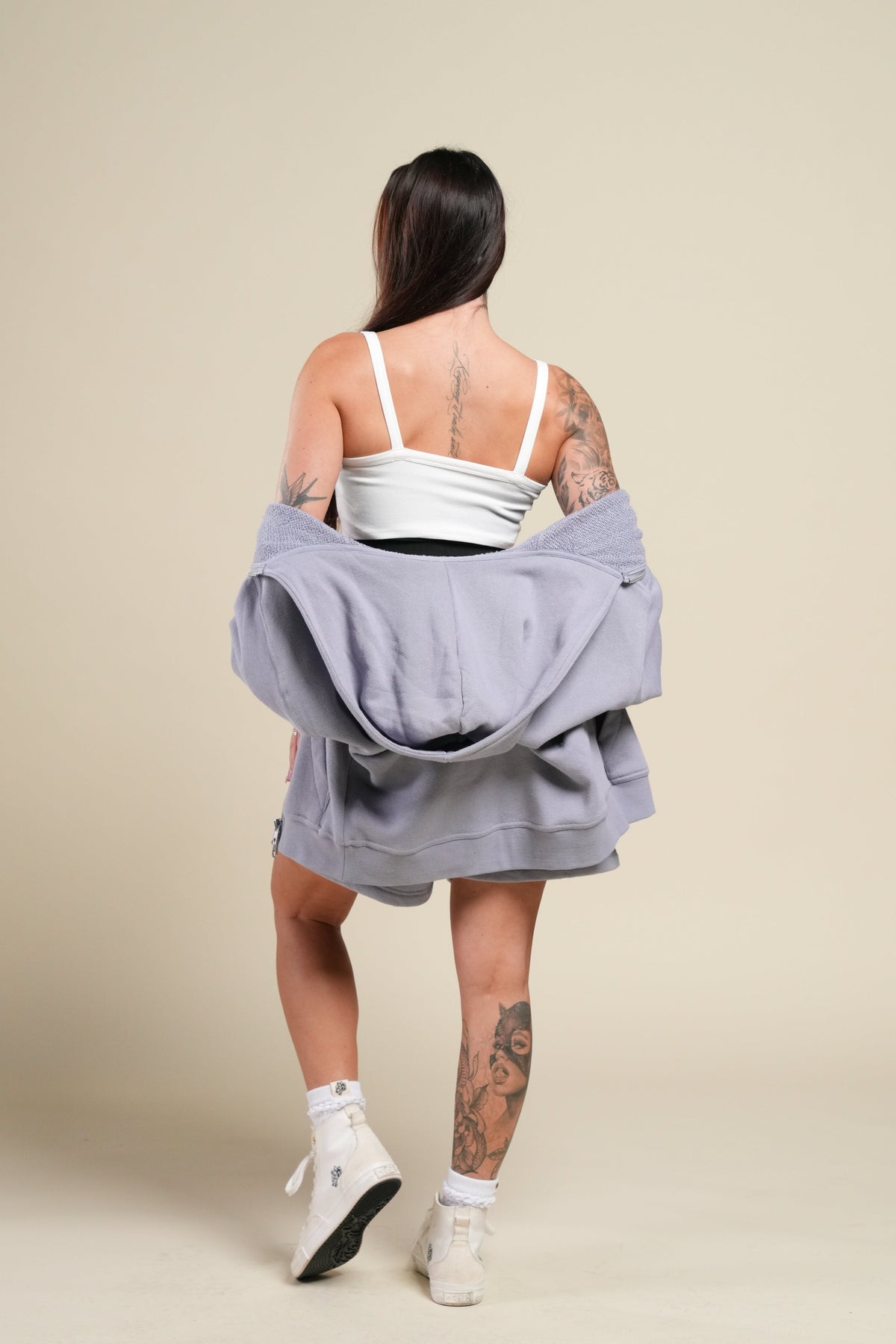 She Premium Oversized Sweat Shorts in Sport Gray — imagem 8