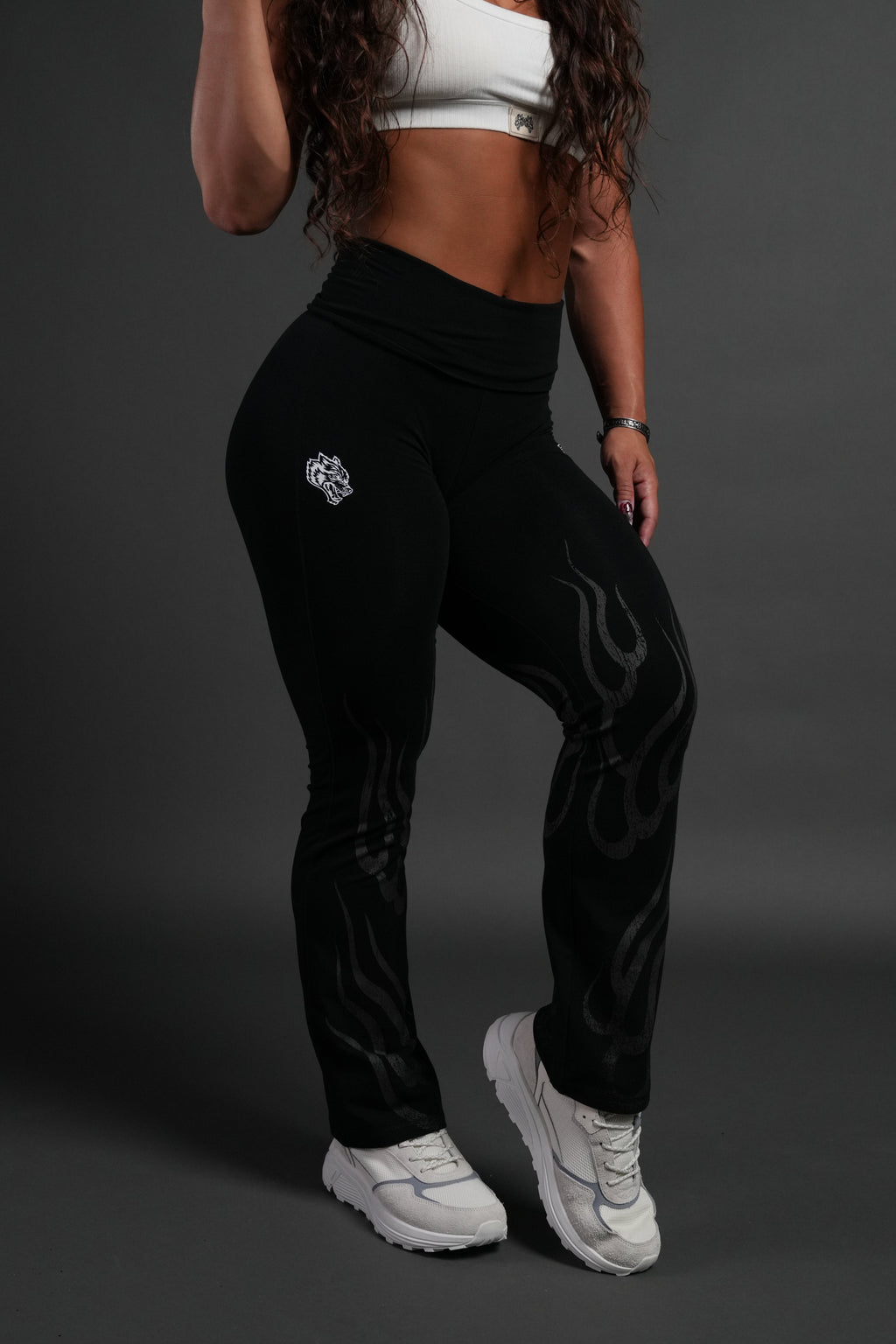 Hellfire Romy Foldover Pants in Black - imagem 1