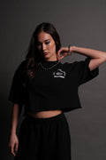 The One You Feed V2 "Premium" Oversized (Cropped) Tee in Black — imagem 1