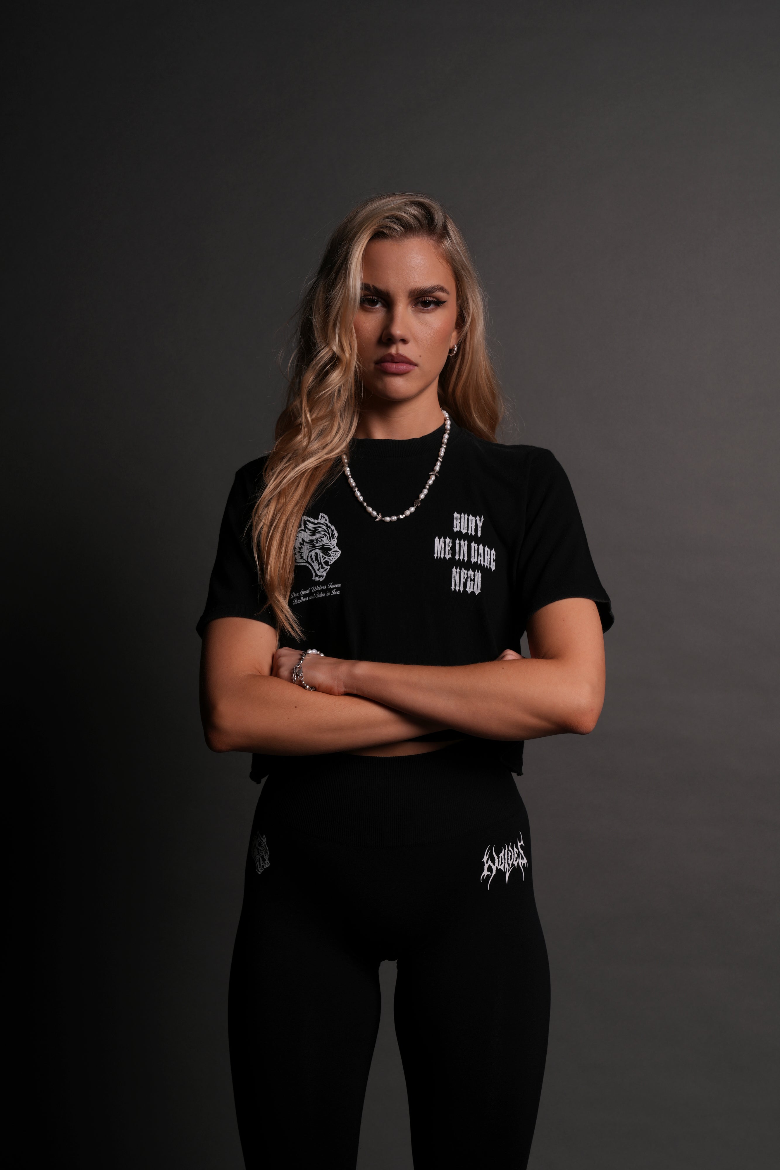 Bury Me In Darc NFGU "Premium" (Cropped) Tee in Black — imagem 5