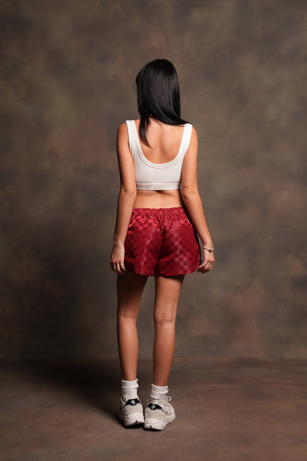 Dual Wolf Roxie Run Shorts in Cherry Red