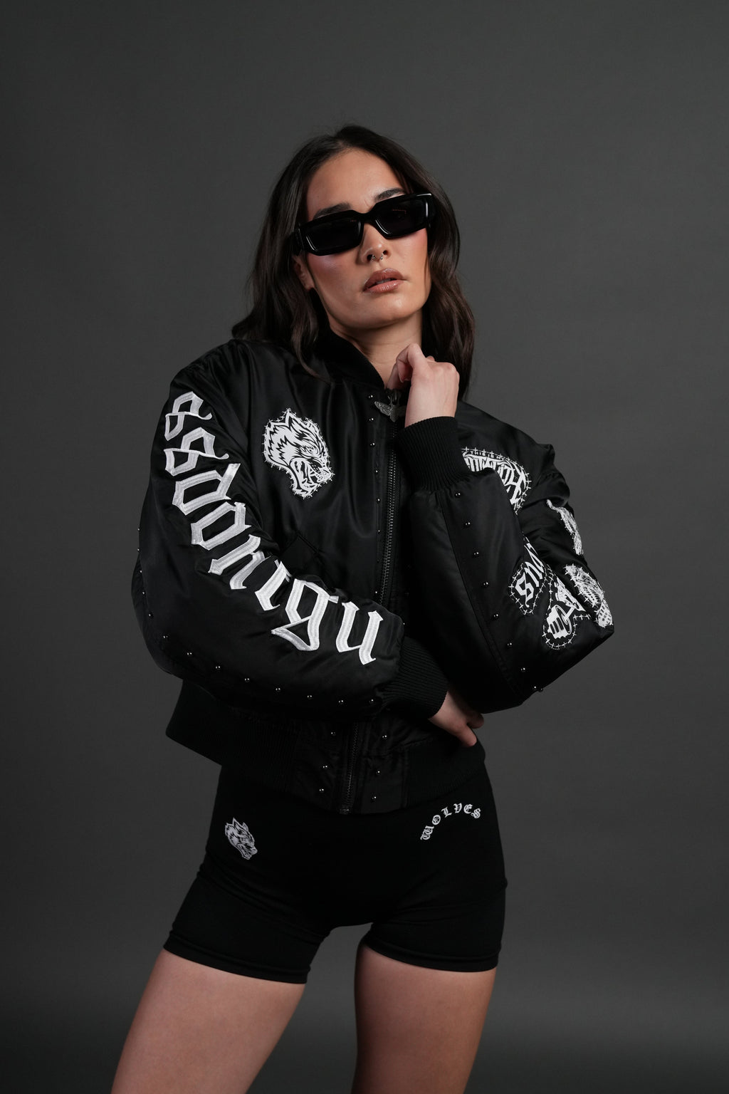 Give it Your All Trin Bomber in Black — imagem 6