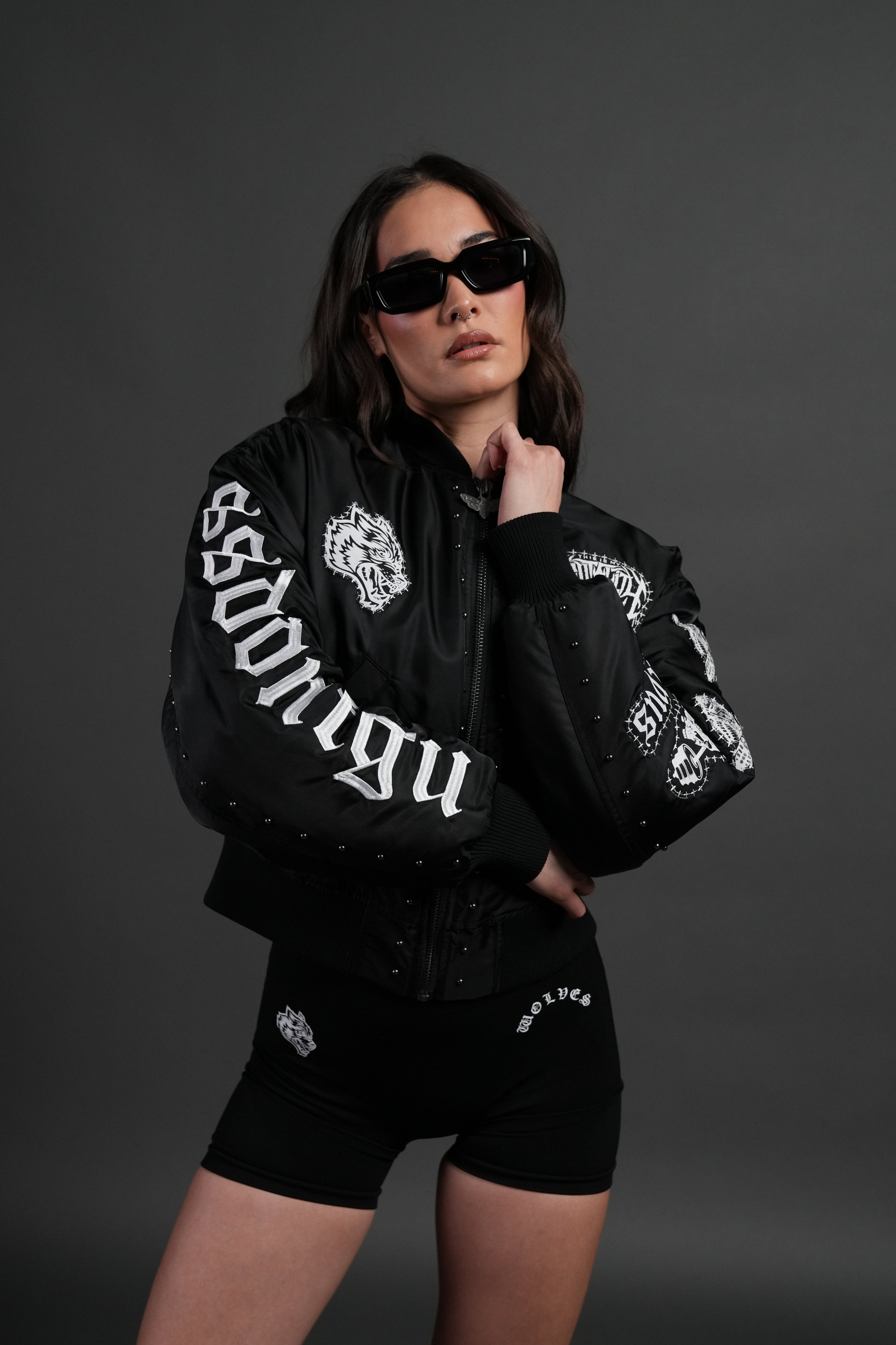 Give it Your All Trin Bomber in Black — imagem 6