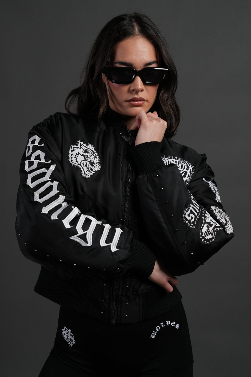 Give it Your All Trin Bomber in Black — imagem 7