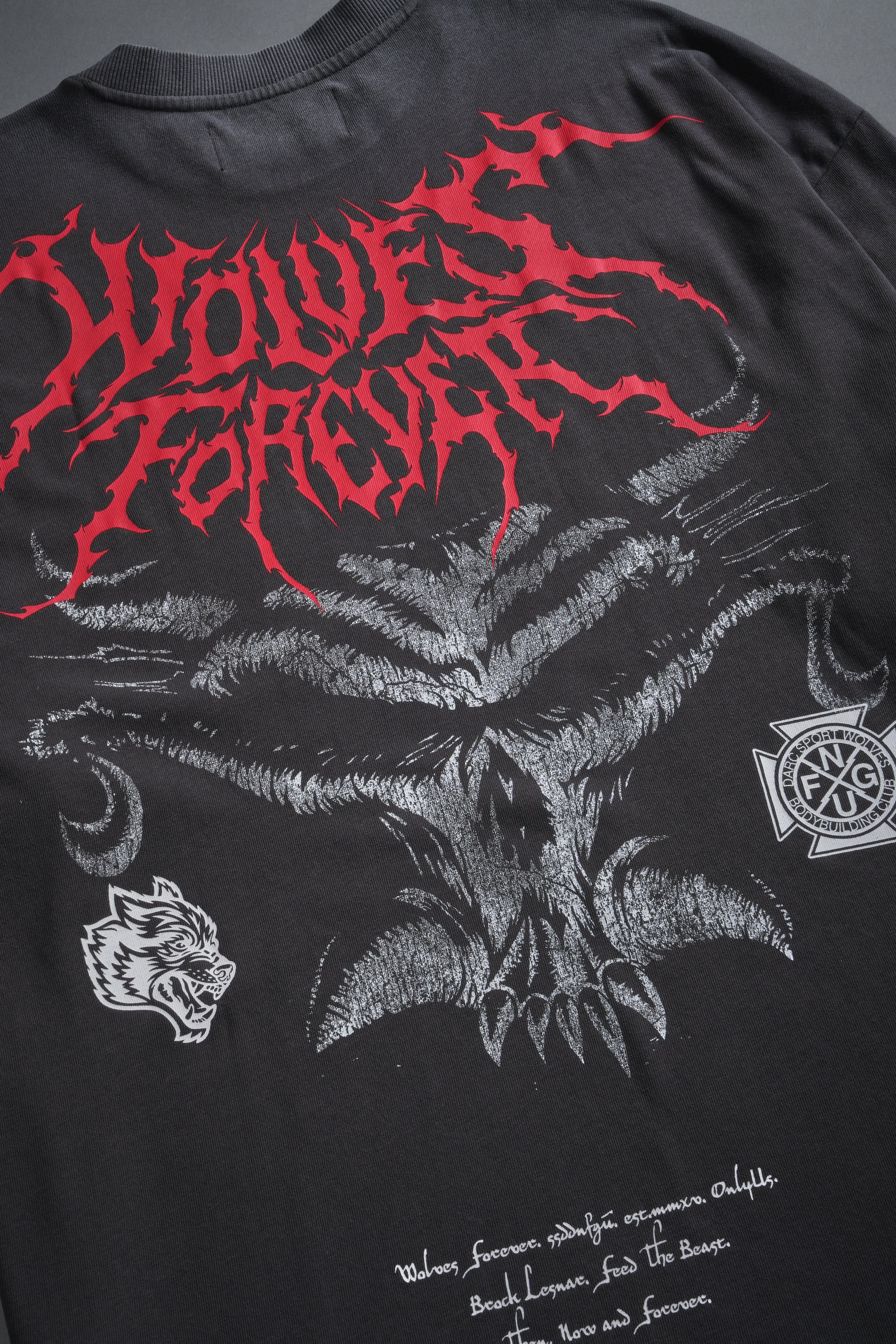 Feed the Beast Premium Oversized Tee in Wolf Gray — imagem 10