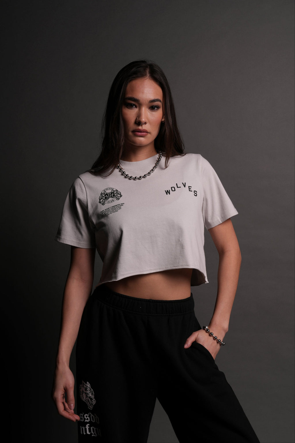 Pyramid V2 "Premium" (Cropped) Tee in Stone — imagem 2