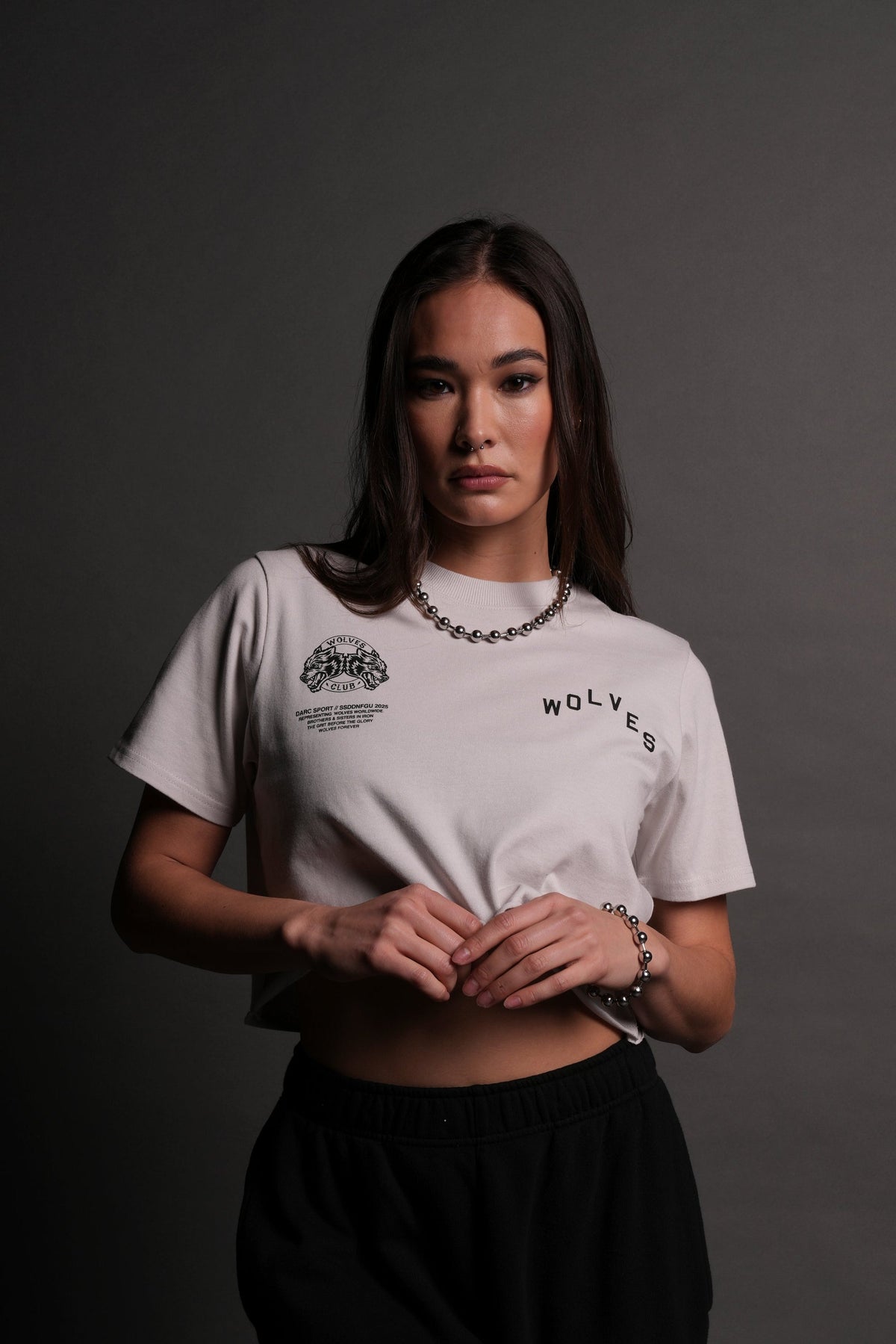 Pyramid V2 "Premium" (Cropped) Tee in Stone - imagem 1