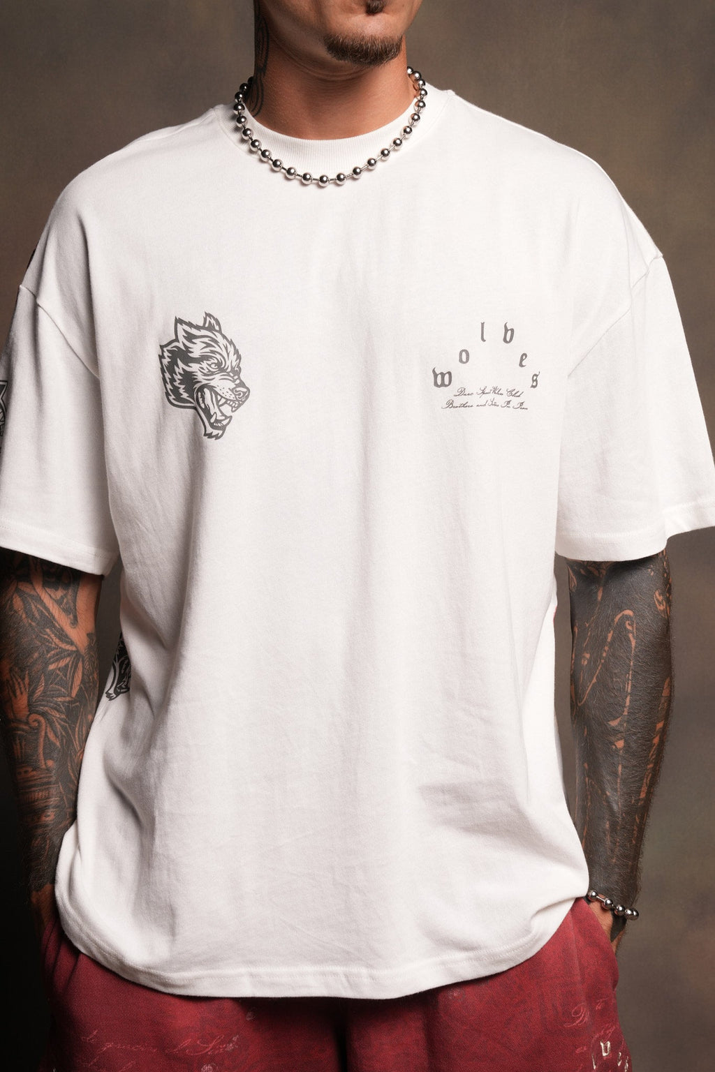 Darc Corazon Premium Oversized Tee In Cream